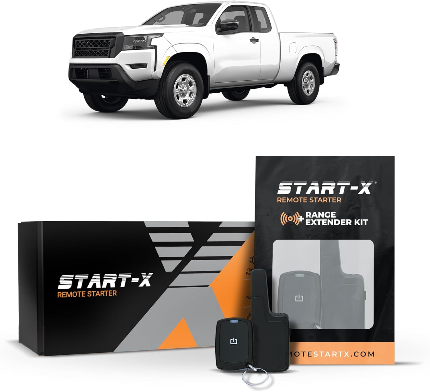 Start-X Remote Starter Kit + 2000ft 1 Way Range Extender for Nissan Frontier (2020, 2021, 2022, 2023) Trucks with Push-to-Start Ignition