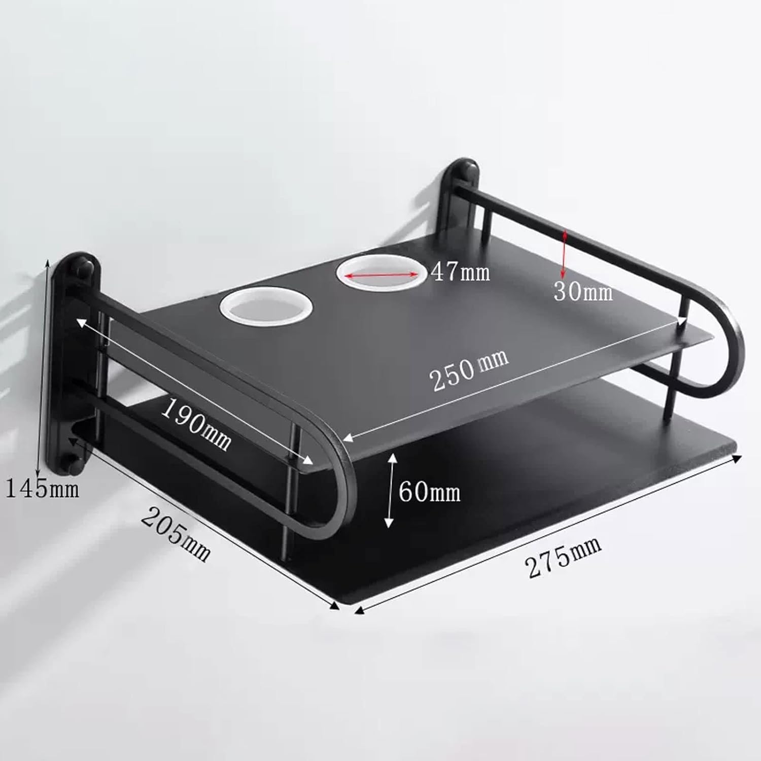 Wall Shelf Router Set-top Box DVD Players Projector Shelf Floating Shelves Wall Mounted TV Shelf TV Stands Multimedia Organizer Storage Shelf Display Shelf TV Unit Wall Mount Corner Shelves