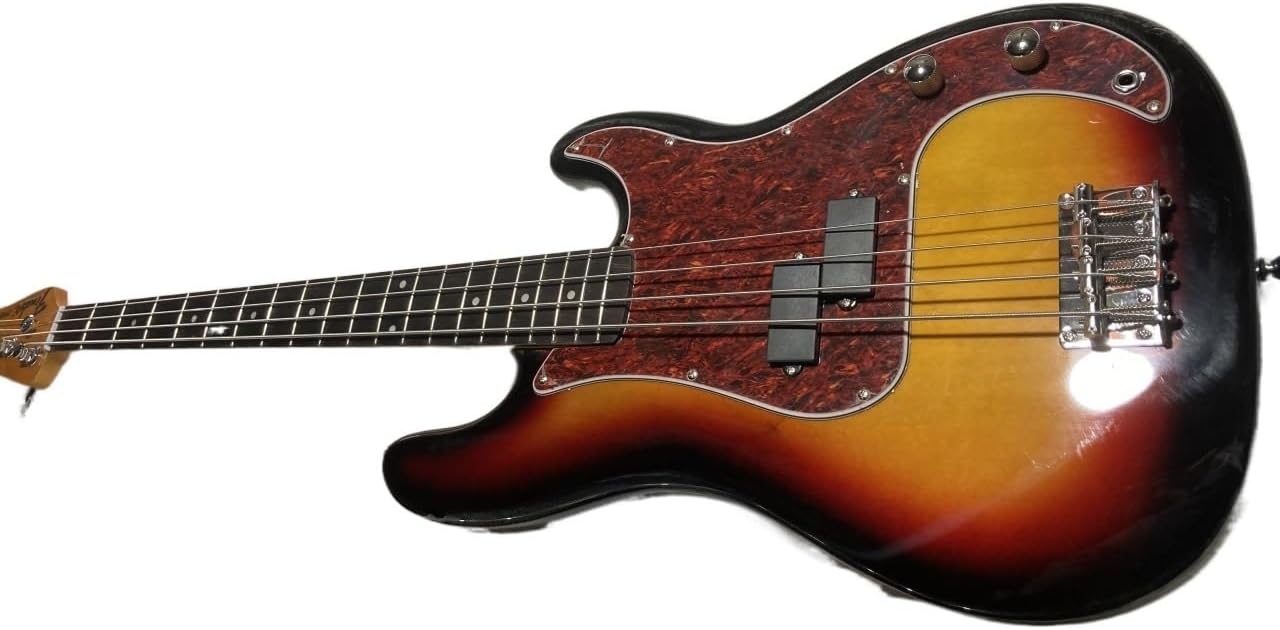 Custom Sunburst 4 String Bass Electric Guitar Basswood Body Chrome Hardware Glossy Finish