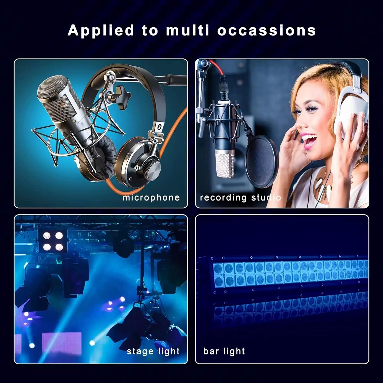 XLR Cables, Microphone Cable Male to Female 25ft 6Pack, XLR Speaker Cable Gold-Plated 3-Pin for Microphone, Mixer, Recording Studio- 25 Feet, 6 Color Pack