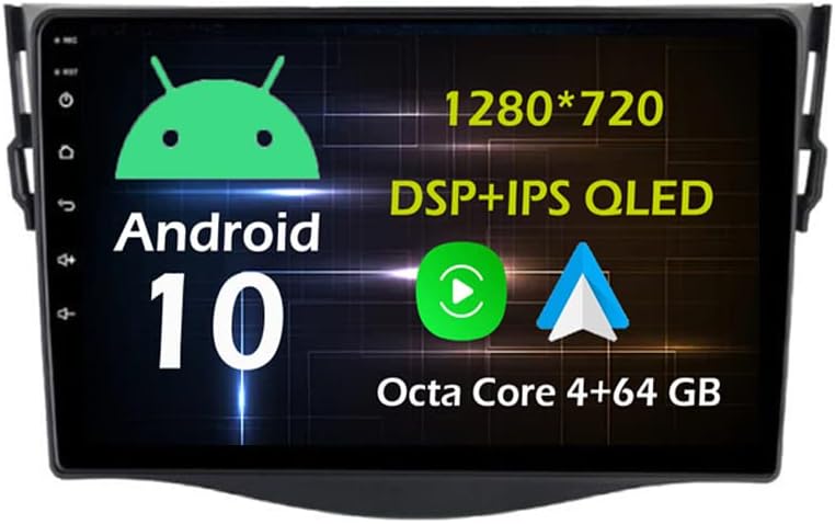 9'' Android Car Stereo Radio for Toyota RAV4 2006-2012 Octa Core Android 13 HD Touchscreen Headunit Support GPS Navigation Carplay Android Auto Bluetooth DSP WiFi USB AHD Backup Camera-4+64