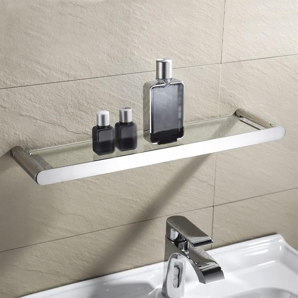 Shower Caddy Glass Shelf, Bathroom Storage Organizer Shelf with Tempered Glass, Bath Shampoo Rack Wall Mount Rectangular Bathroom Organizer (Color : 4 pcs)