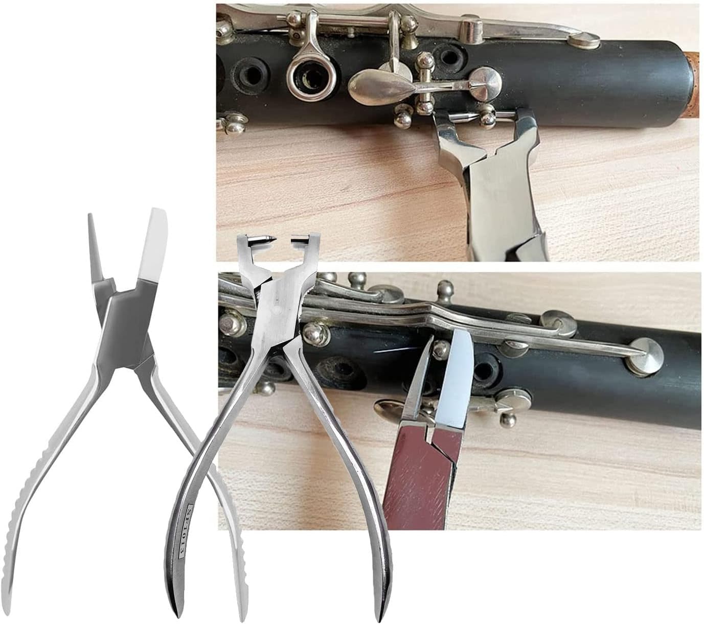 Jiayouy 26PCS Sax Repair Tool Kit include LED Leak Light & Spring Hook & Key Indentation Clip & Leveling Pad & Spring Pliers Repair Maintenance Tool for Saxophone, Clarinet, Flute, Woodwind