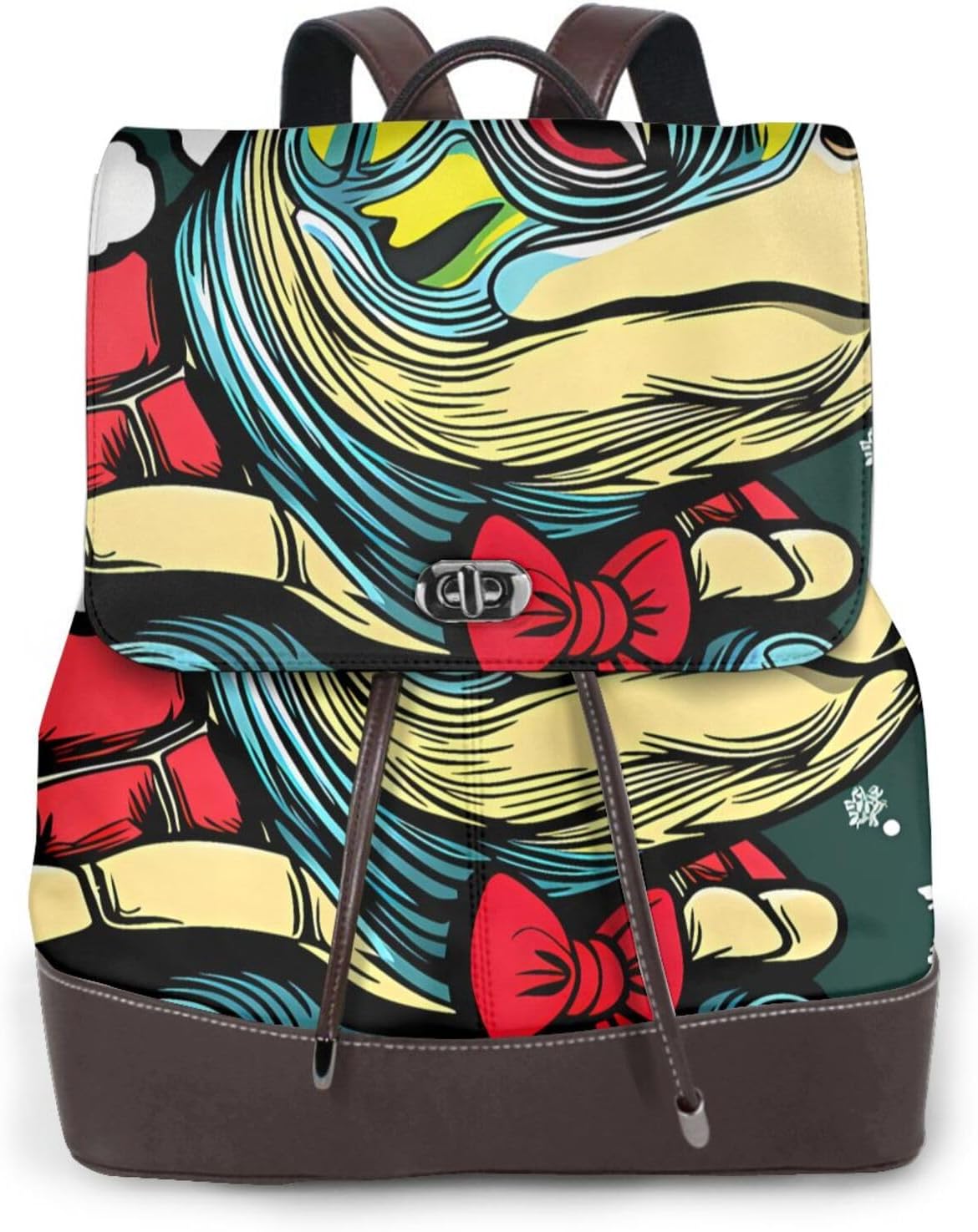 Christmas Turtle for Womens Backpack Purse Microfiber PU Anti-theft Large Fashion Designer Travel Bag Ladies Shoulder Bags