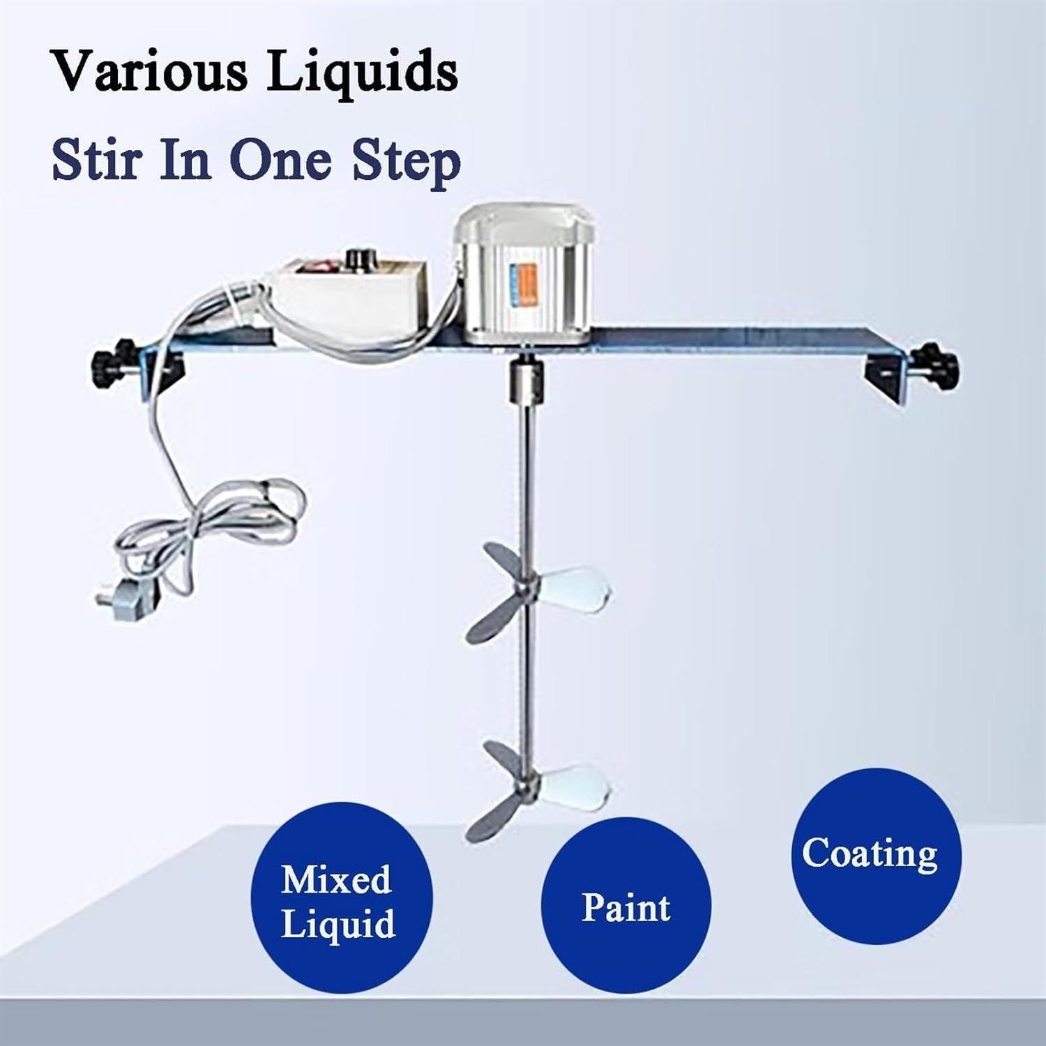 Ink Coating Mixing Tool, Electric Tank Barrel Paint Stirring Machine, Adjustable Speed, Low Noise, for Paint Coating Materials Viscous Liquid
