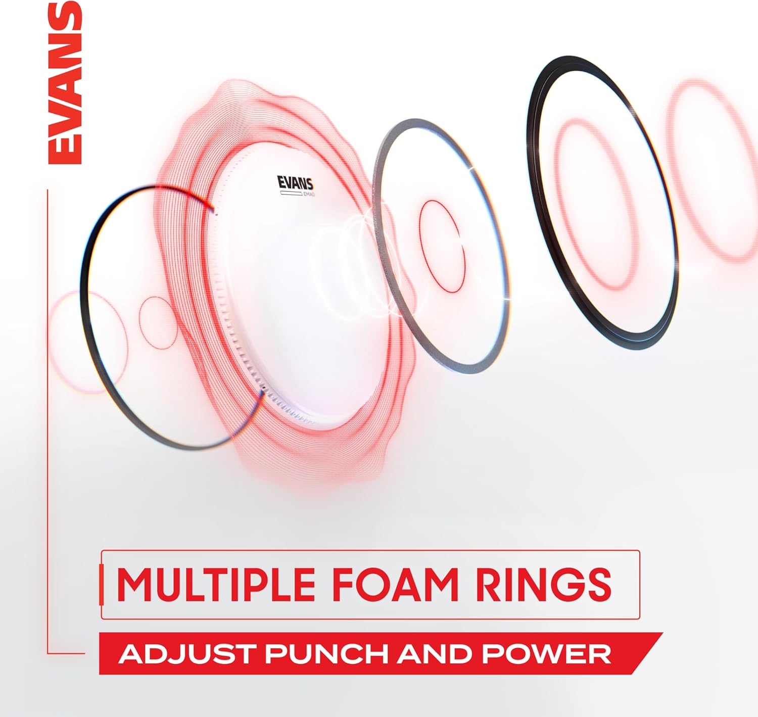 Evans GMAD Clear Bass Drum Head, 24 Inch