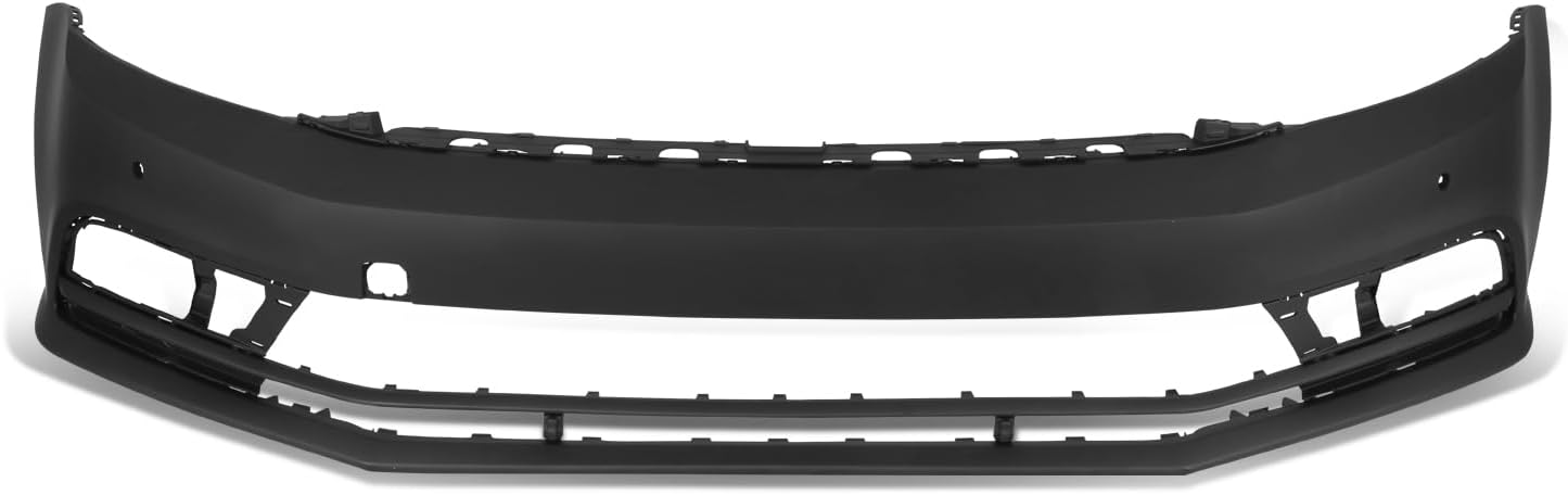 DNA MOTORING Factory OE Front Bumper Cover Compatible With Volkswagen Jetta 2015-2018 / Fits Highline, S, SE, SEL, Sport, Trendline, SE Sport, VW1000221 2015 2016 2017 2018, OEM-BUMP-VW1000221