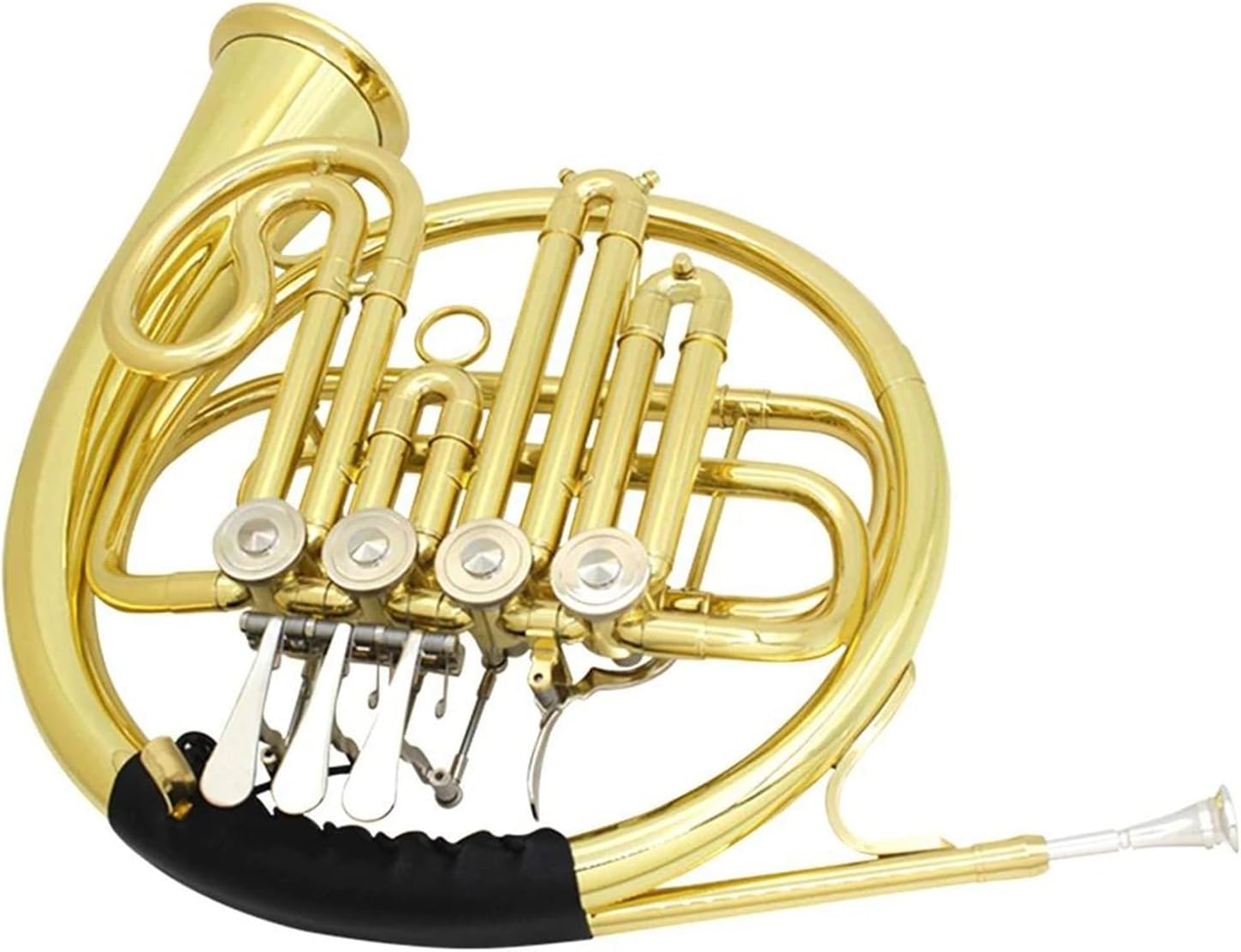 4 key gold plated French horn F key Bb double row brass instrument
