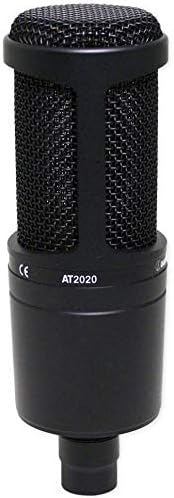 Audio-Technica AT2020 Studio Recording Microphone-Cardioid Condenser Mic Bundle with Rockville PRO-M50 Studio Headphones w/Detachable Coil Cable, Case with Extra Ear Pad