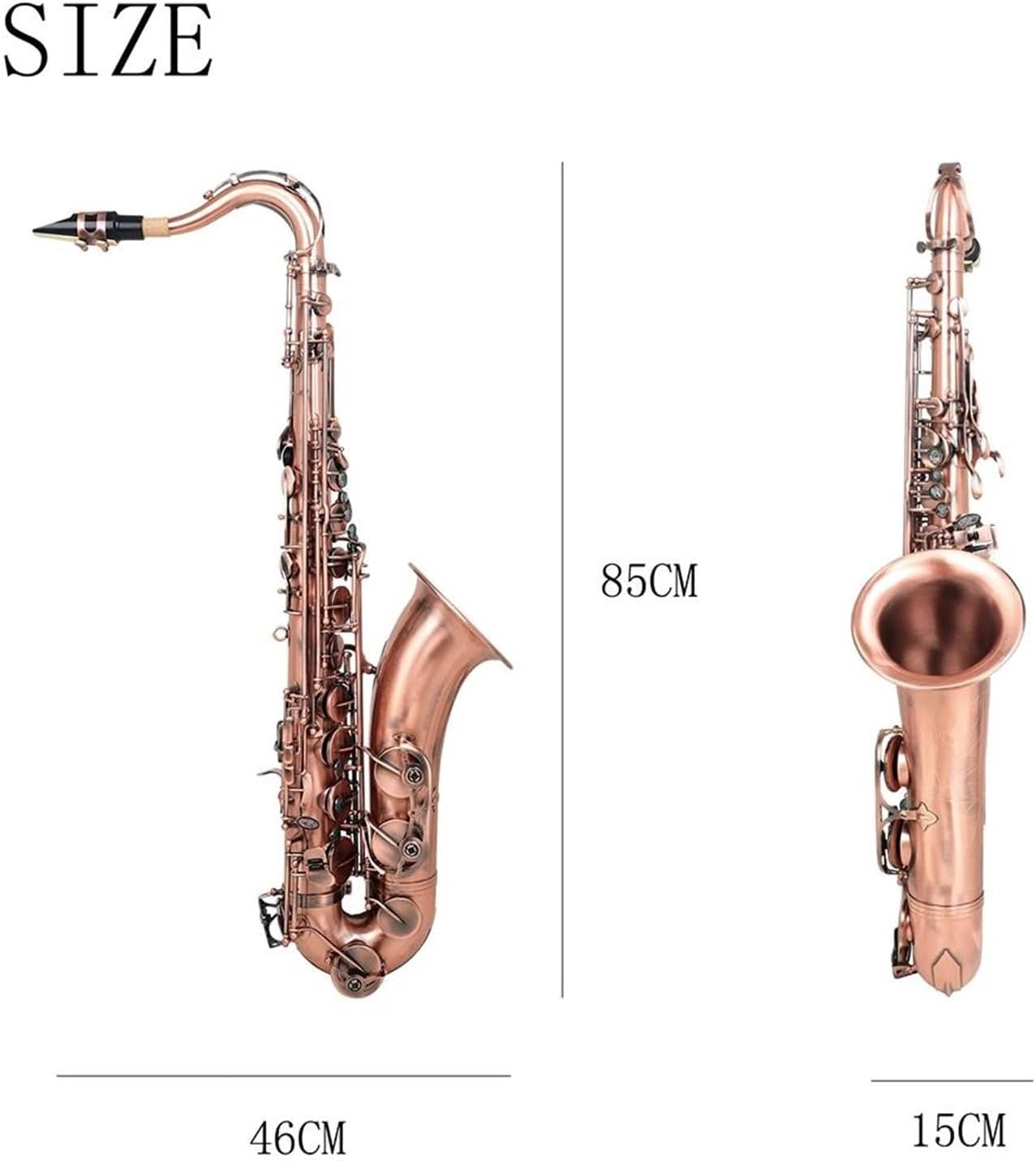 Beginner saxophone Bb Tenor Saxophone Professional Brass Bb Saxophone Woodwind Instrument With Sax Accessories