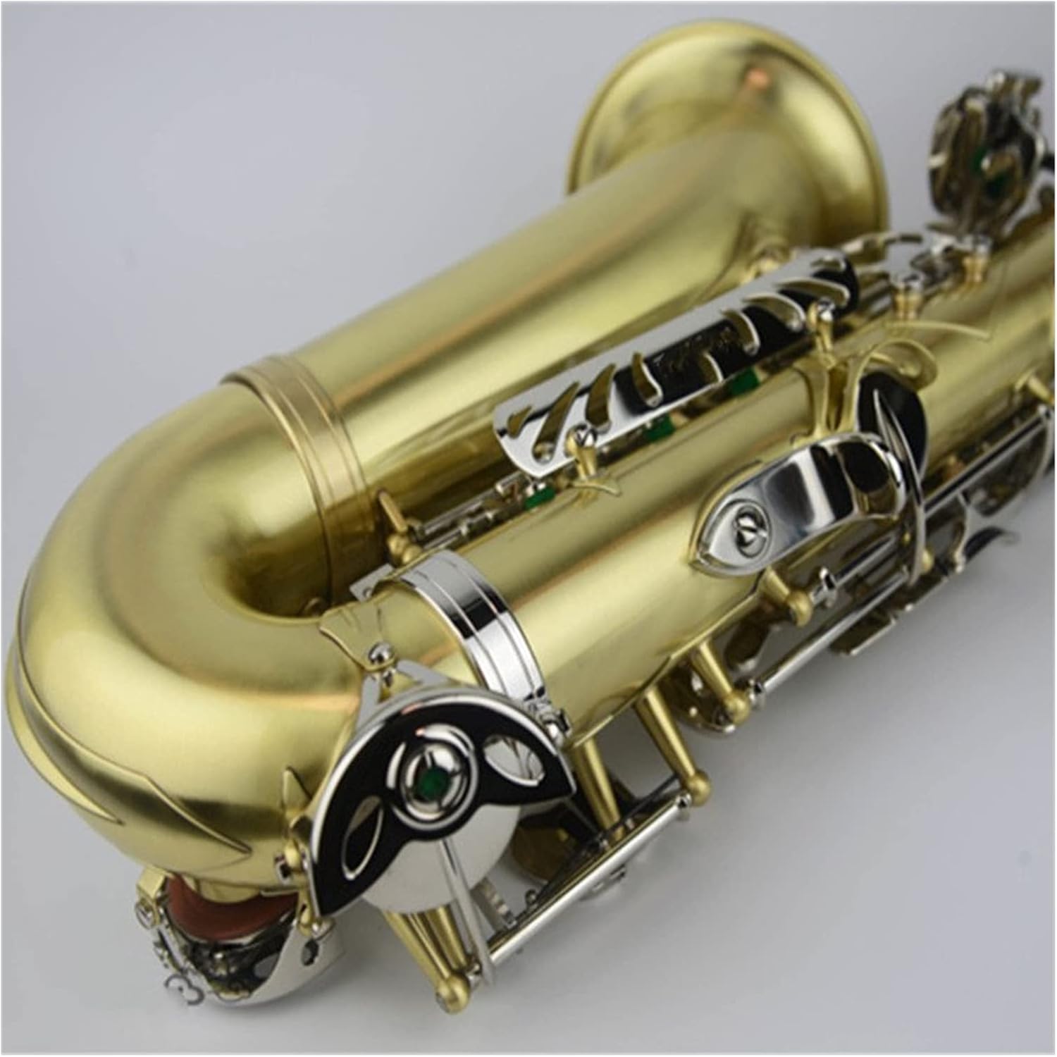 Sax Beginners Kit Alto Saxophone Nickel Plated Gold Key Super Professional Sax with Mouthpiece Wind Instrument