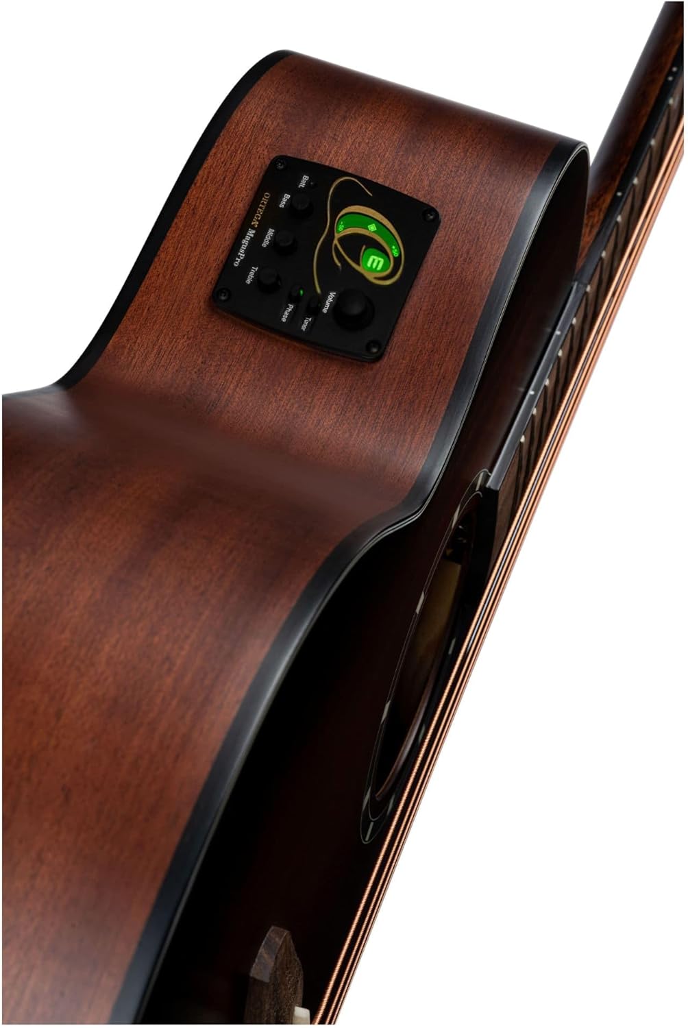 Ortega Guitars Deep Series 4 String Acoustic Bass Guitar, Right-handed, Bourbon Fade, (D7E-BFT-4)