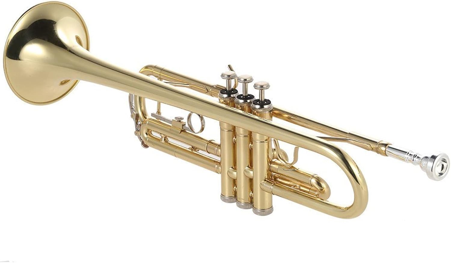 KESHUO B-Flat Children's Students Test Grade Beginner Wind Instrument Brass Gold Copper Lacquer Gold Trumpets