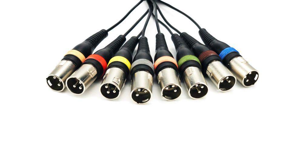 Audibax Cable 8 x XLR Male to 8 x XLR Female 10 Metres