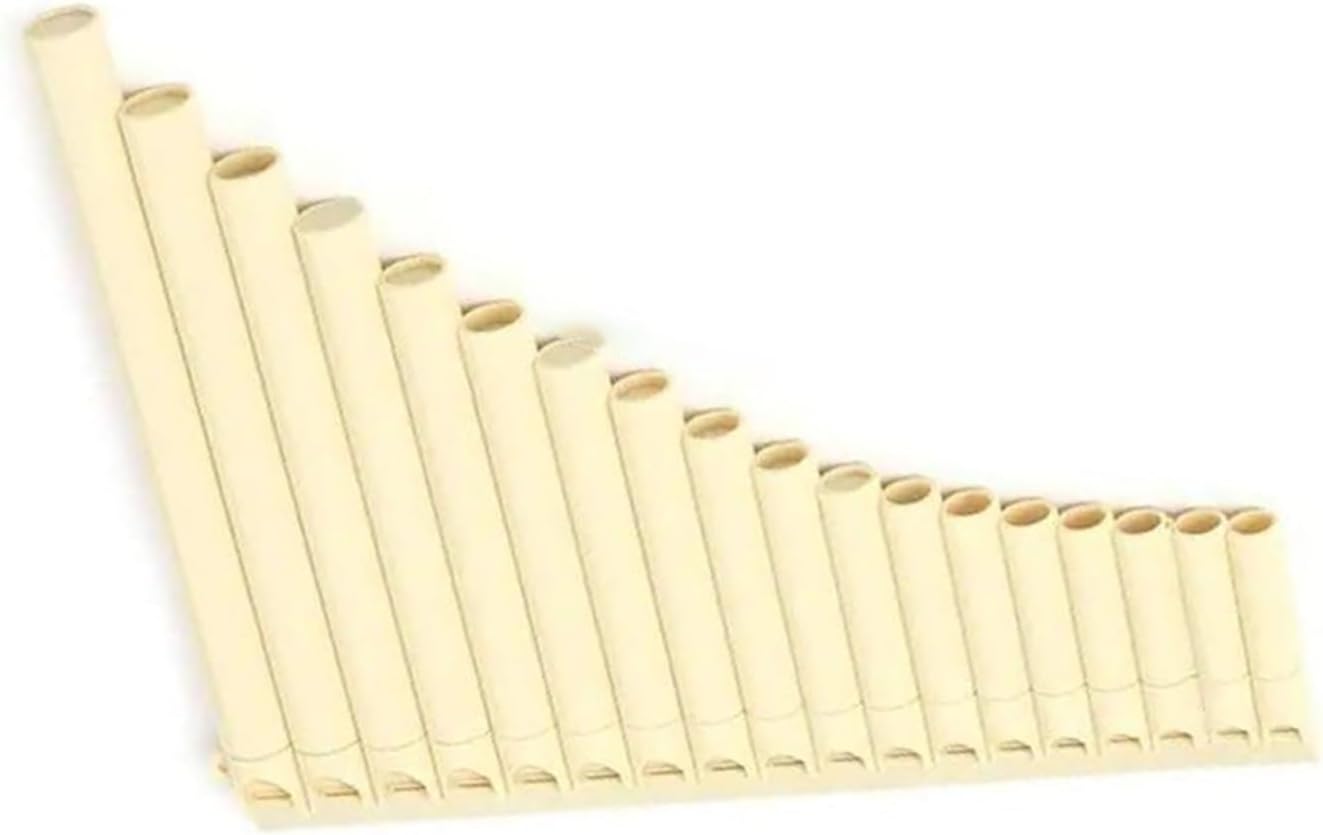 25 Pipe C Key Pan Flute Colorful C Key Pan Flute Traditional Playing Practice For Beginners Woodwind Instrument(Beige 18)