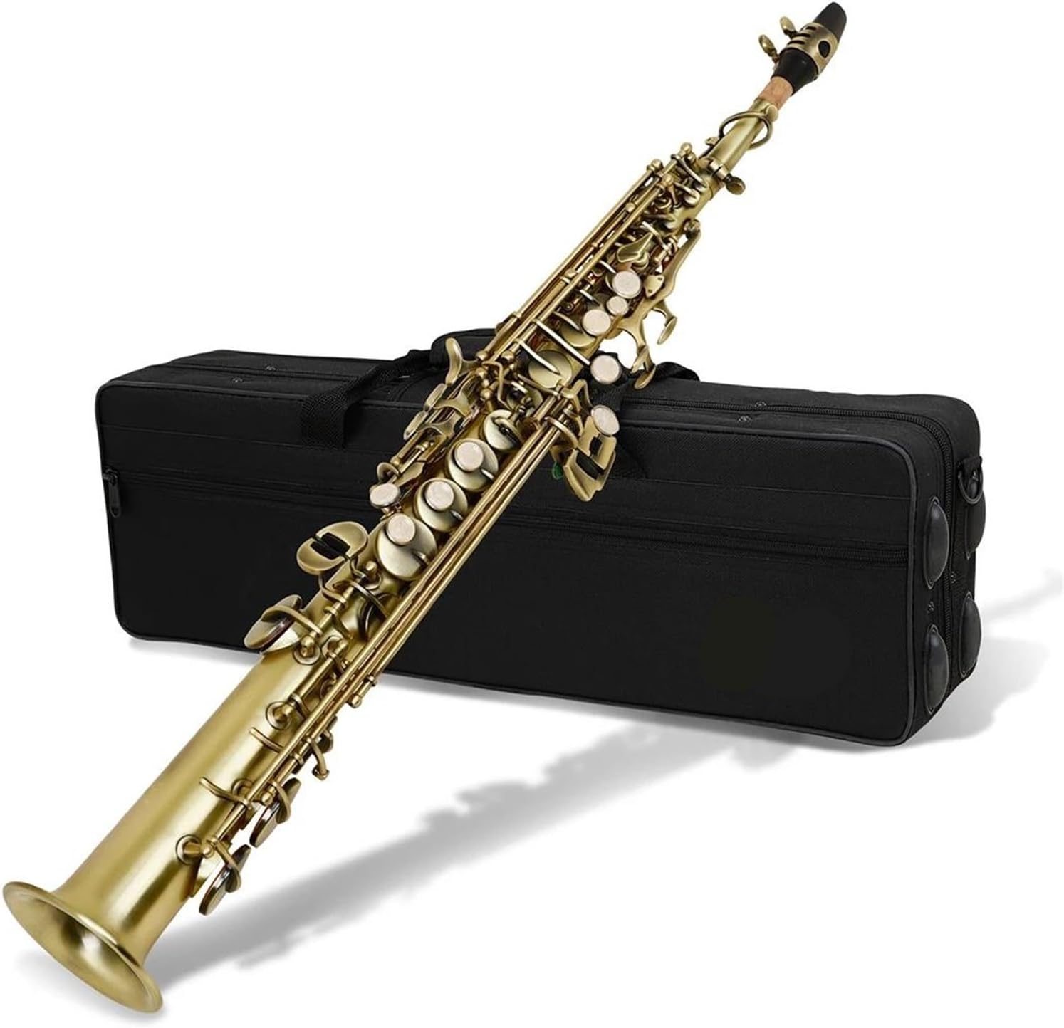 Professional Saxophone Straight Soprano Saxophone B Flat Key Woodwind Instrument
