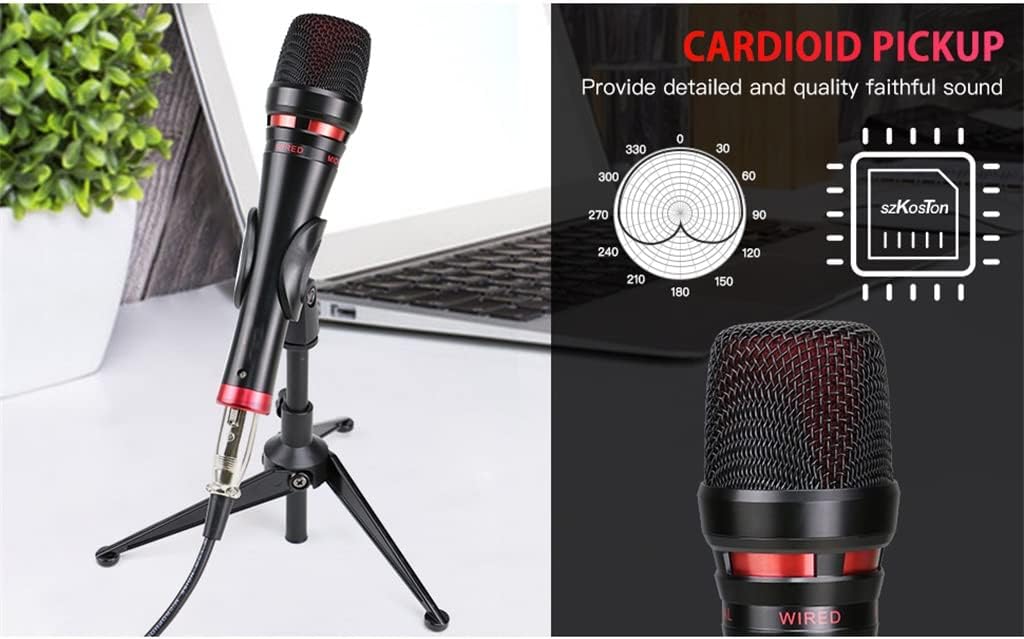Professional Microphone Phantom Power Sound Card Kit Studio Condenser Microphone Suitable for Computer Mobile Phone Tripod