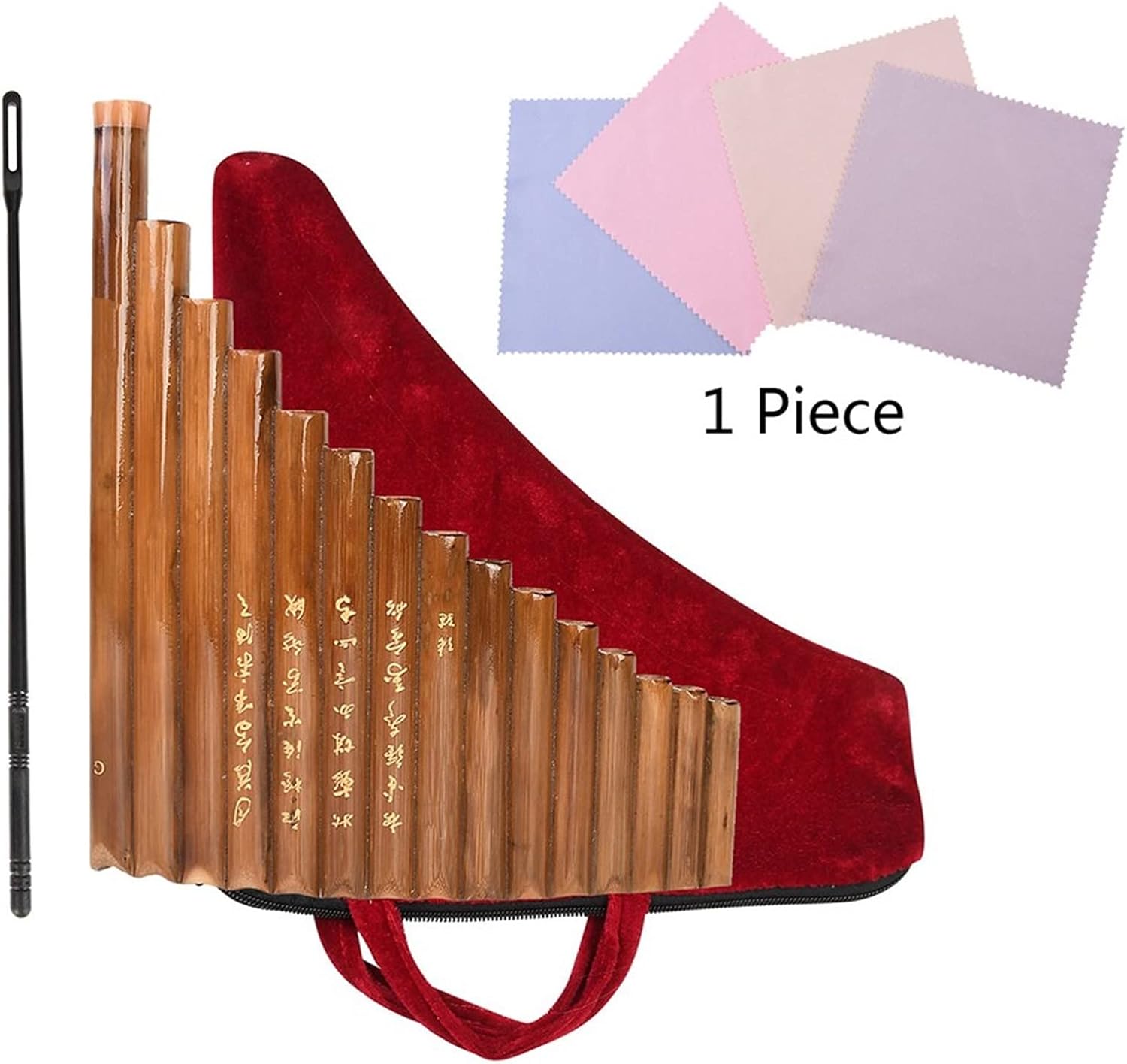 Pan Flute 15 Pipes Natural Bamboo Wind Instrument G Key Panpipe Chinese Traditional Woodwind Instrument