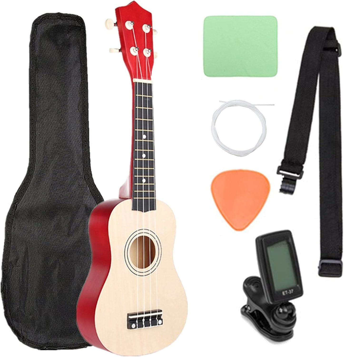 Ukuleles Ukulele Combo 21 Ukulele Guitar Soprano 4 Strings Uke Hawaii Bass Stringed Musical Instrument Set Kits+Tuner+String+Strap+Bag