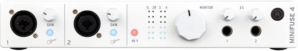 For this Arturia MiniFuse 4 Portable 4x4 USB Audio/MIDI Interface (White) Bundle with Polsen HPC-A30-MK2 Studio Monitor Headphones and 20