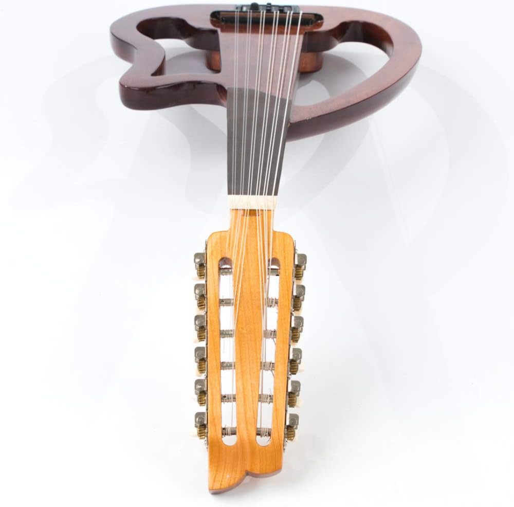 Electric Oud Silent Oud Mahogany, With Guitar Pegs, Electro Oud with Presys 301 Pickup, Soft case & Free Picks
