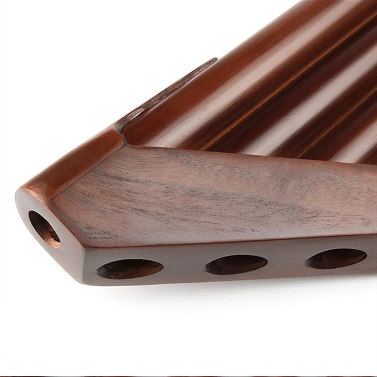 22 Pipes C Key Brown Pan Flute Traditional Woodwind Instrument Handmade Bamboo Pan Flute (Color : 22C Left)