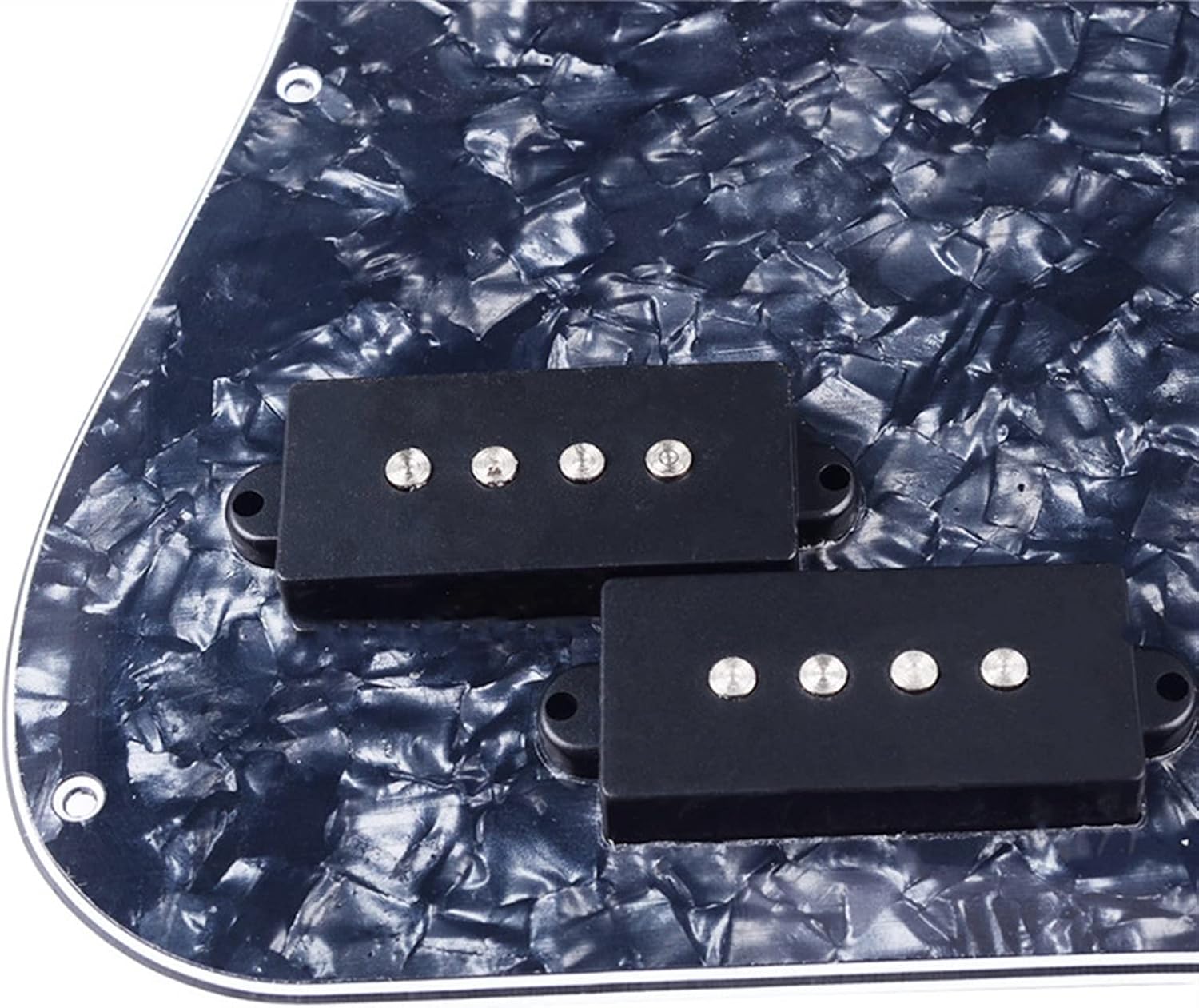 PB P Bass Prewired Loaded Pickguard with Pickup for 4 String P Bass Black Crimson Pearl Loaded Pickguard (Color : Black Pearl)