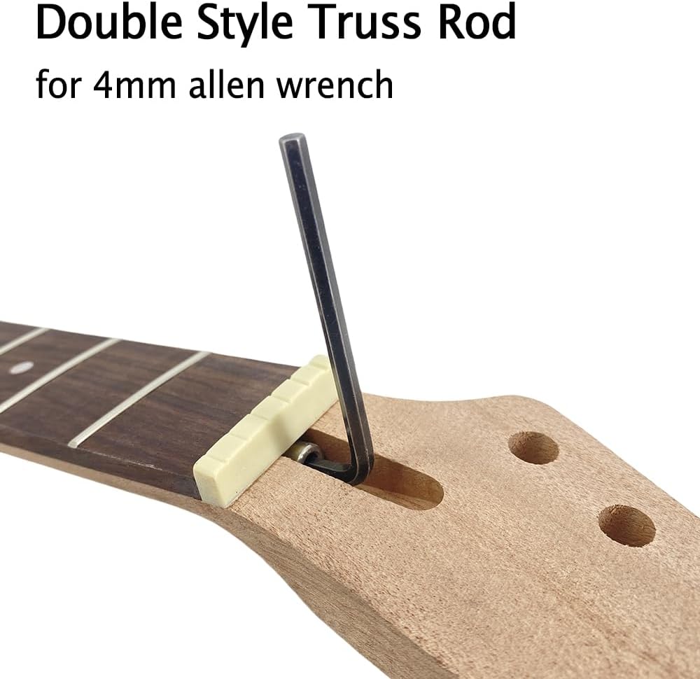 Electric Guitar Kit Rosewood Fretboard Guitar Neck and Guitar Body with All Components Included Electric Guitar Kits Build Your Own (TZ-45)