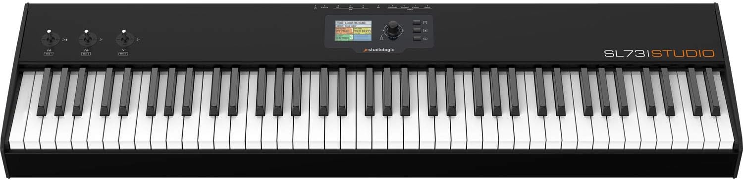StudioLogic SL73 Studio 73 Key USB/MIDI Keyboard Controller with FP-P1L Sustain Pedal, Keyboard Dust Cover (Medium) & 6ft MIDI Cable Bundle