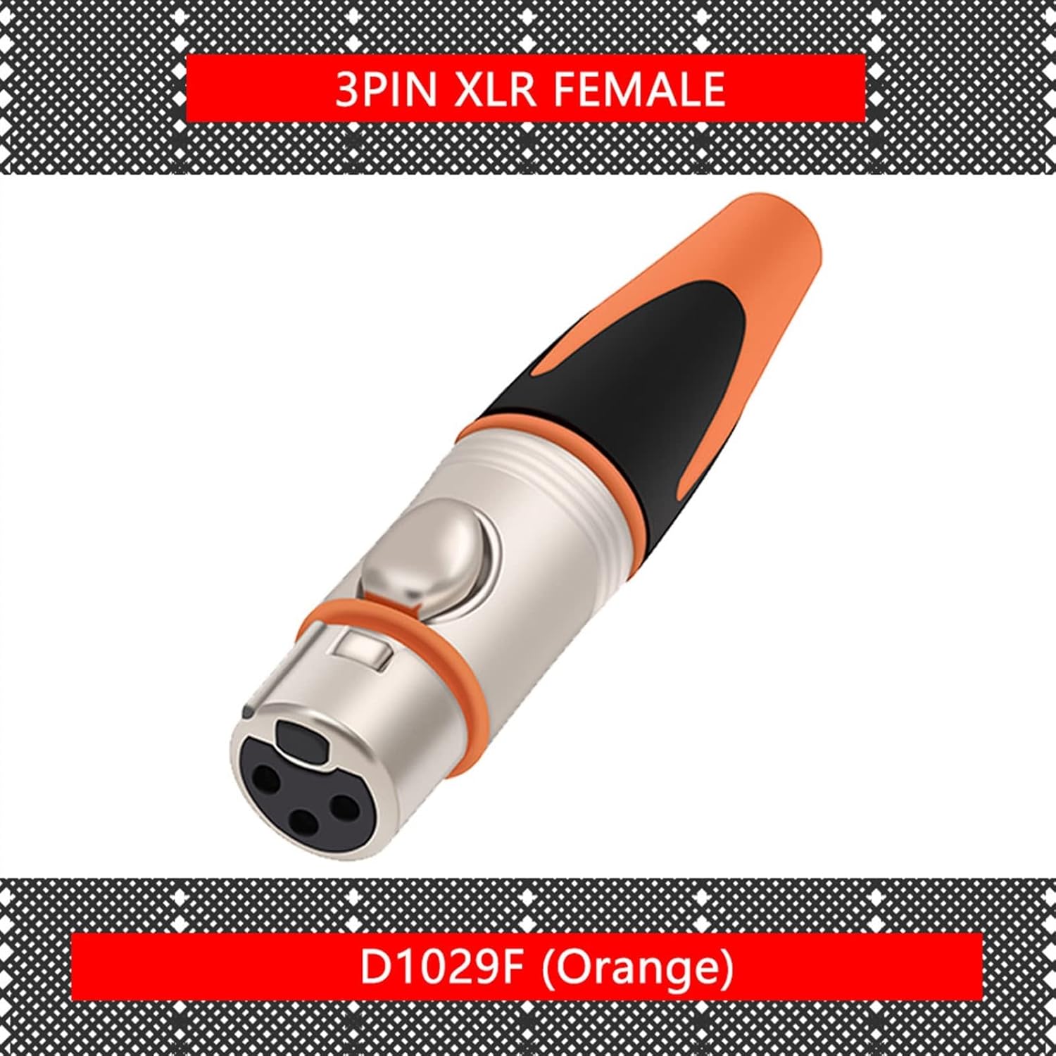 X L R Plug 3Pin Metal X L R Adapter Female/Male Microphone Connector Plug Straight Balanced Socket 10Pcs (Color : 10xF 3P)