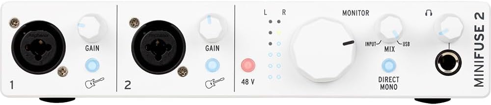 Arturia 800112 MiniFuse 2 Portable 2x Input USB-C MIDI Audio Interface White (Renewed)