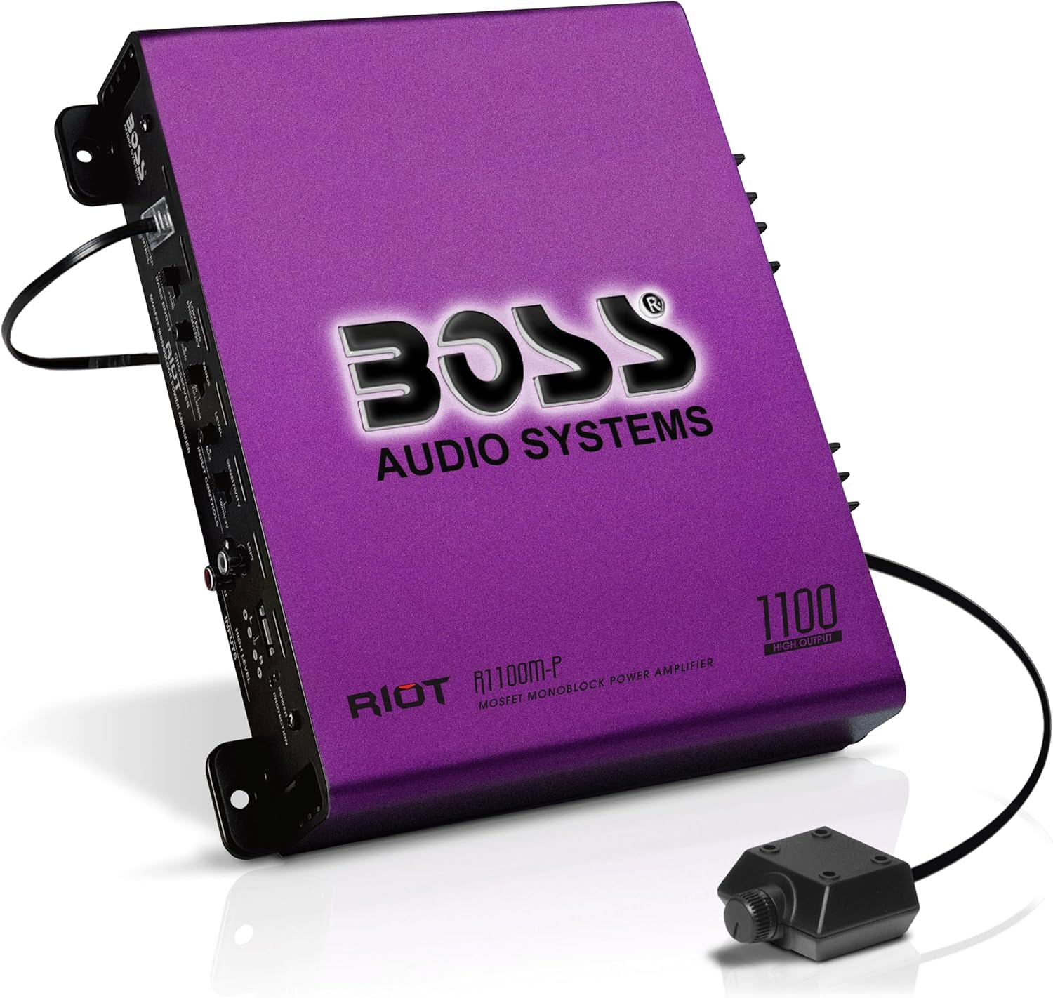 Boss Audio Systems R1100M-P Monoblock Car Amplifier - 1100 High Output, 2-8 Ohm Stable, Low/High Level Inputs, Low Pass Crossover, MOSFET Power Supply