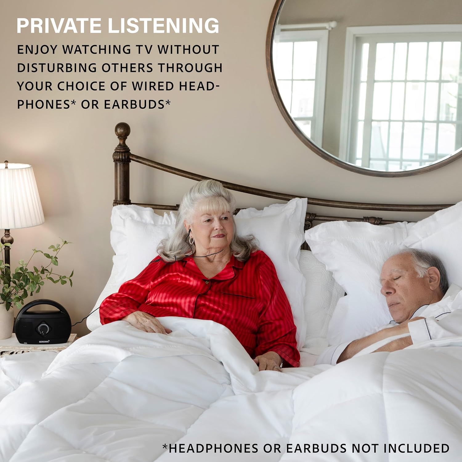 Portable Wireless TV Speakers - Ideal for TV Watching Without The Blaring Volume - Wireless Speakers Designed for Hard of Hearing, Elderly, and Seniors