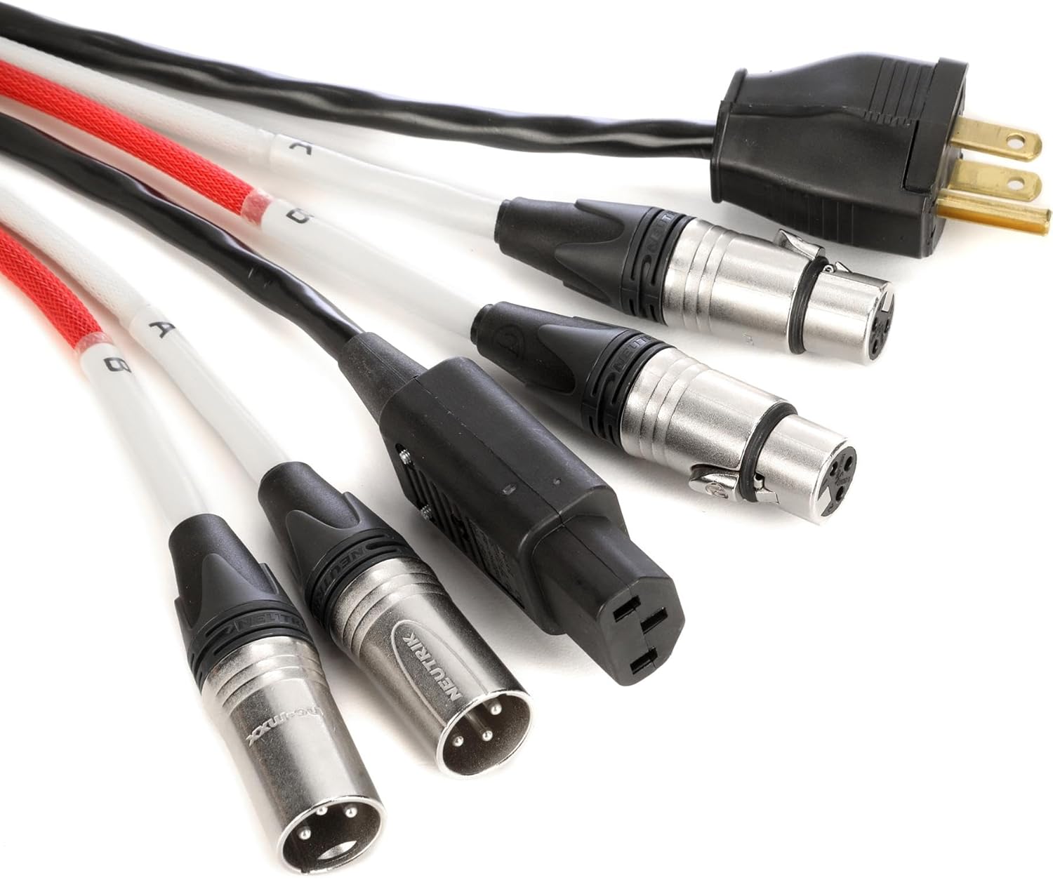 Proco EC2-25 Siamese Twin 2xXLRF-2xXLRM Audio Cable + IEC Power Cable - 25 Feet