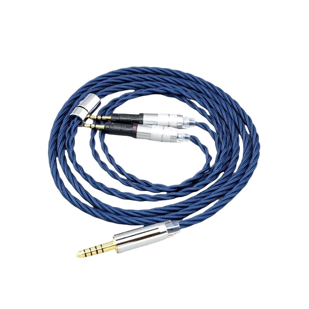 99% Pure Silver OCC Graphene Earphone Cable for ATH-R70X Headphone Alloy Full Sleeved LN008598(XLR 4 Pole Male,5m)