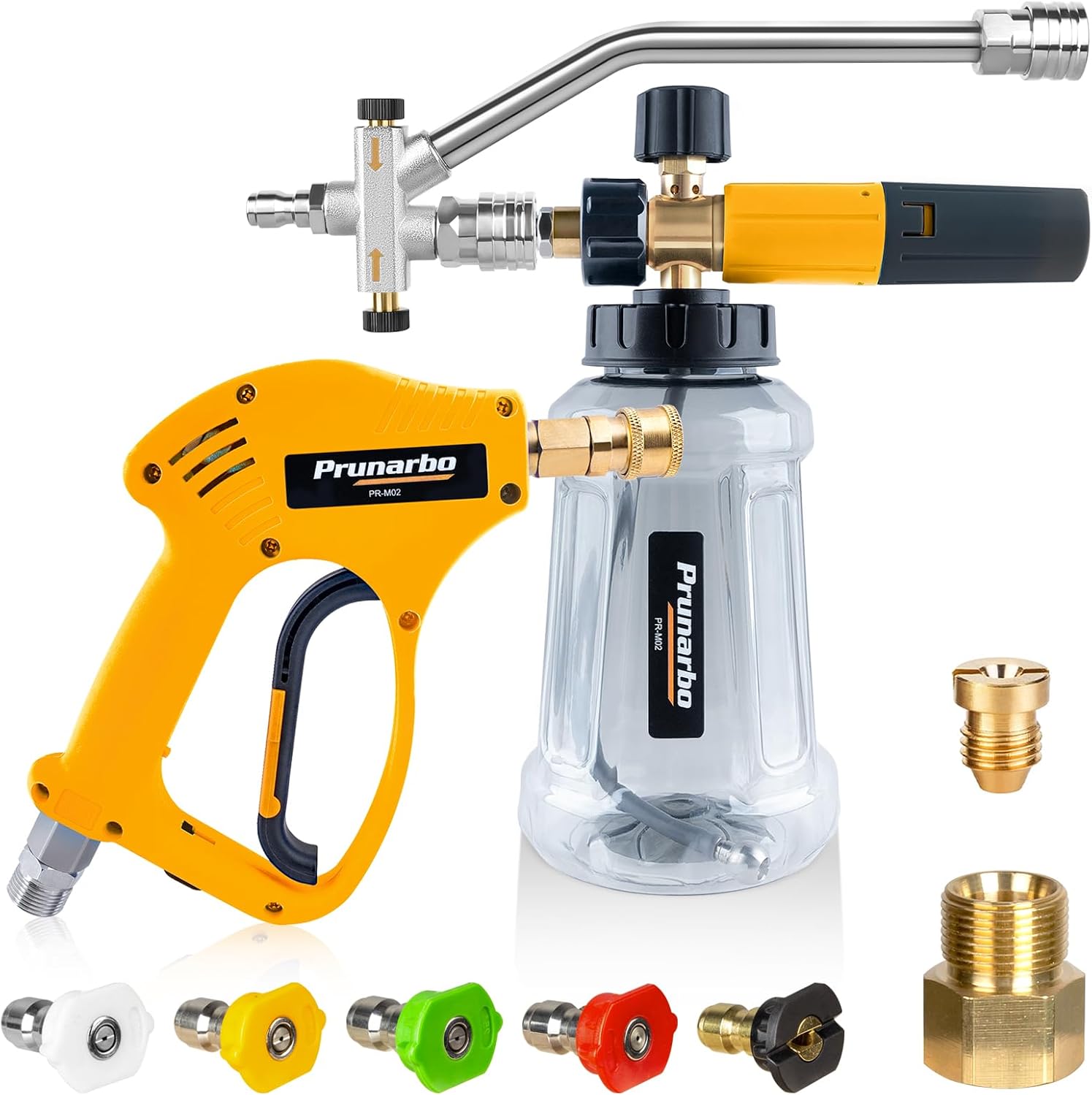 Pressure Washer Foam Cannon Gun Kit with Dual Connector Accessory Dual-Purpose Switch Spray Gun 1/4