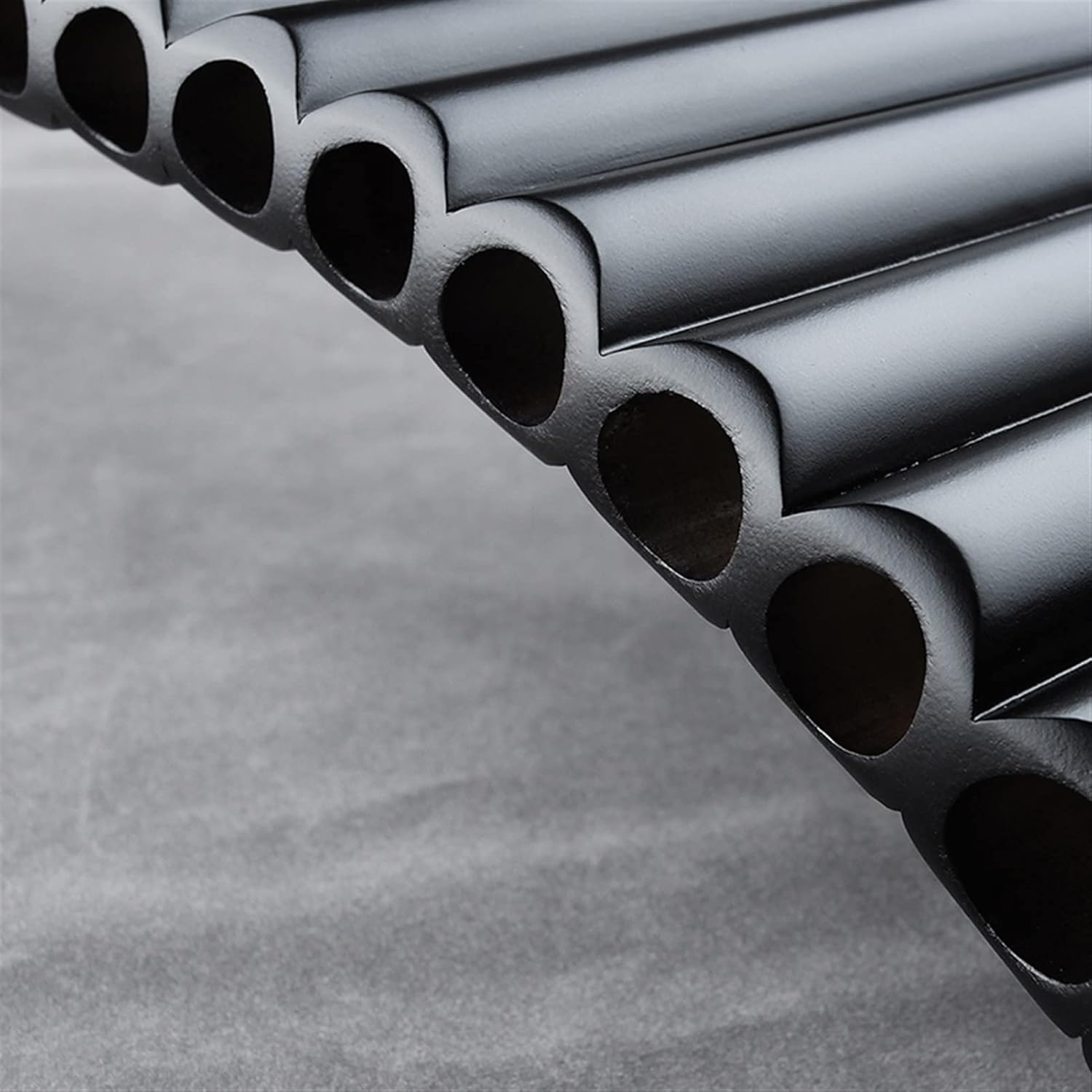 KESHUO Panpipes G Key 25 Pipes Black Pan Flute Woodwind Instrument Handmade Pan Pipe Panpipes (Color : 25C Right Hand)