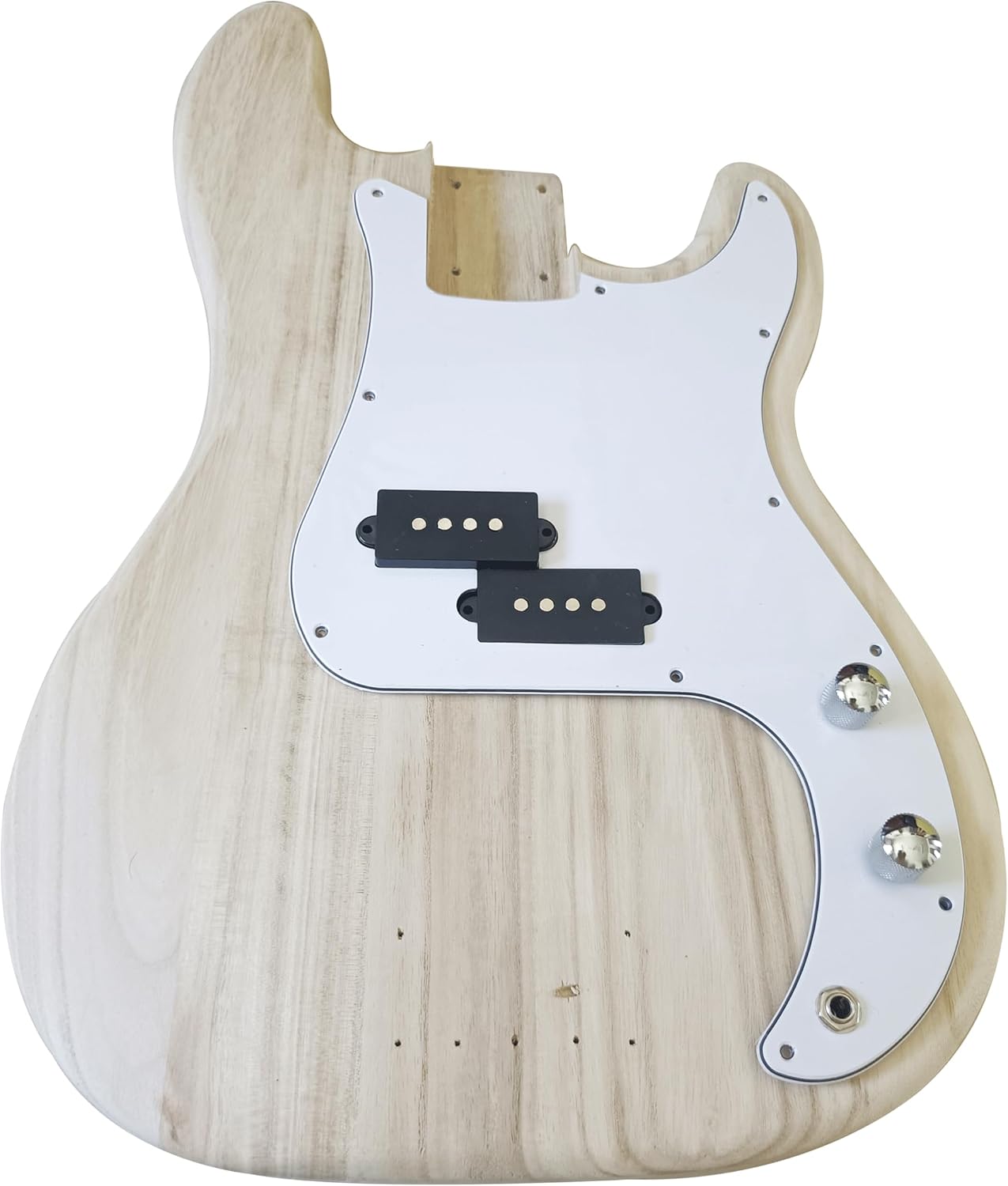 DIY PB Bass Guitar Kit PB Bass Style Beginner Kits 4 String Right Handed with Paulownia Body Hard Maple Neck Rosewood Fingerboard Chrome Hardware Build Your Own Bass Guitar.