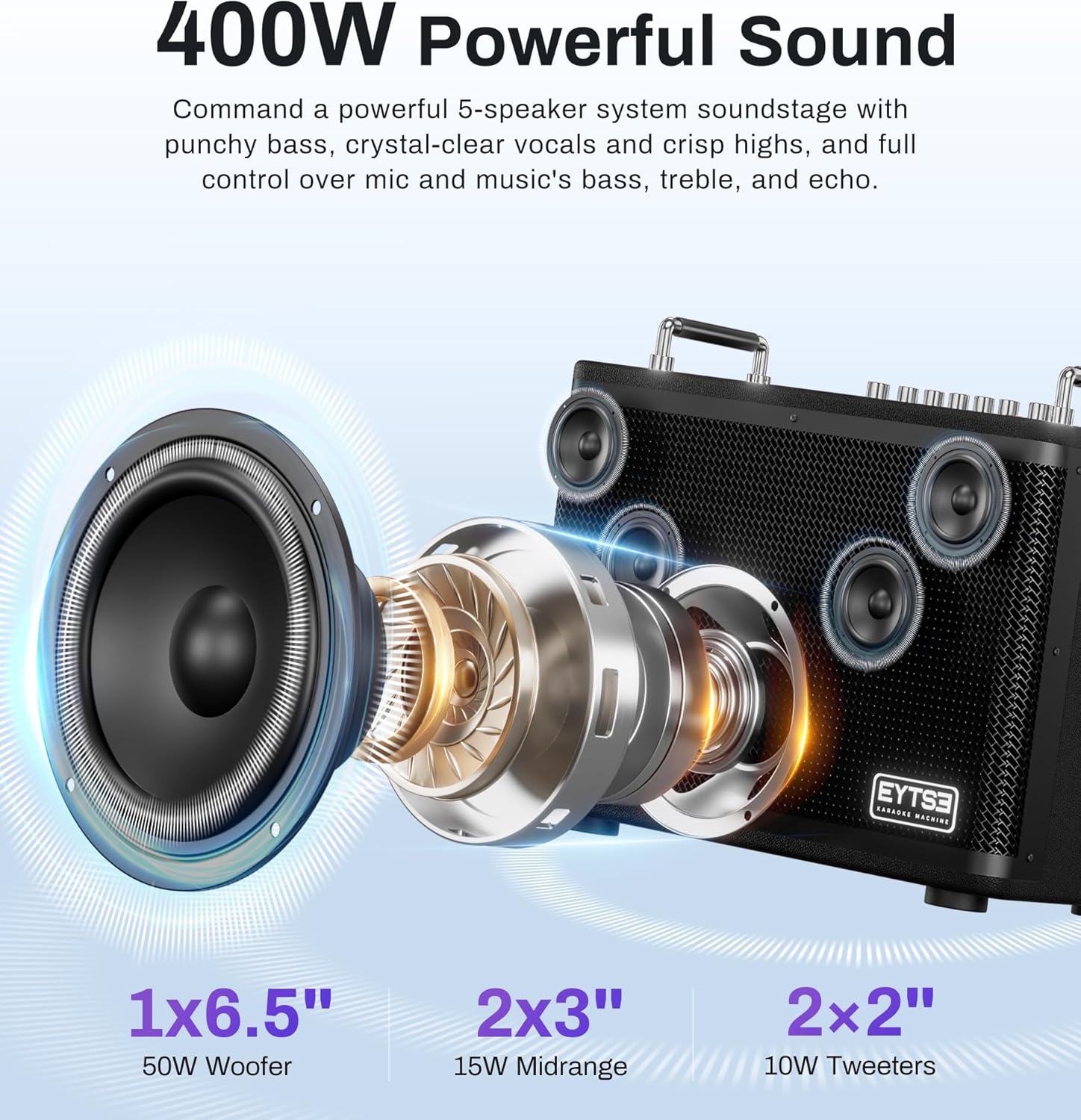 Karaoke Machine with Lyrics Display 14.1