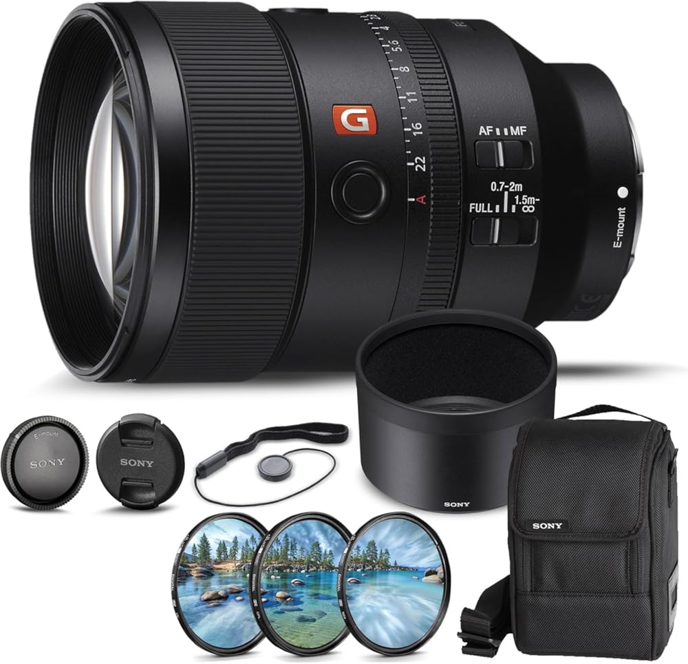 Sony FE 135mm f/1.8 GM Lens (SEL135F18GM) + Filter Kit + Lens Cap Keeper + Cleaning Kit + More (Renewed)