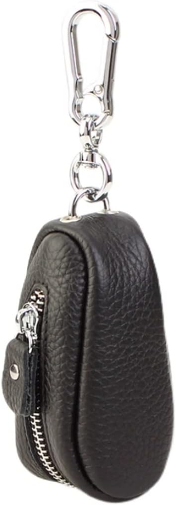 WASHLA Leather Key Bag Men's Waist Hanging Household Small Bag Large-Capacity Ladies Universal Storage Car Key Bag (D 10 * 6 * 4.5cm)