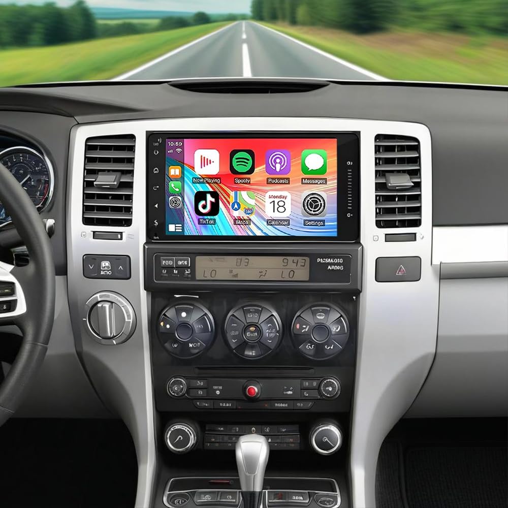 7INCH Car Radio Stereo for Toyota 4Runner 2003 2004 2005 2006 2007 2008 2009,for Toyota Tundra 2000-2006, for Sequoia 2001-2007 with Wireless Carplay Android Auto WiFi GPS BT AHD Backup Camera (4+64G)