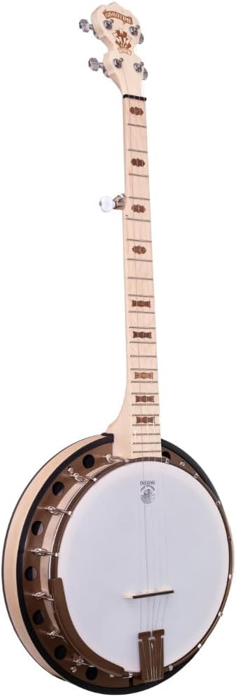 Deering Goodtime 2 5-String Maple Resonator Bluegrass Banjo Art Deco Inlay Bronze Powder Coat Hardware with Instrument Alley Bag, Tuner, Strings, Mute, Picks, Strap Bundle Package - Made in the USA