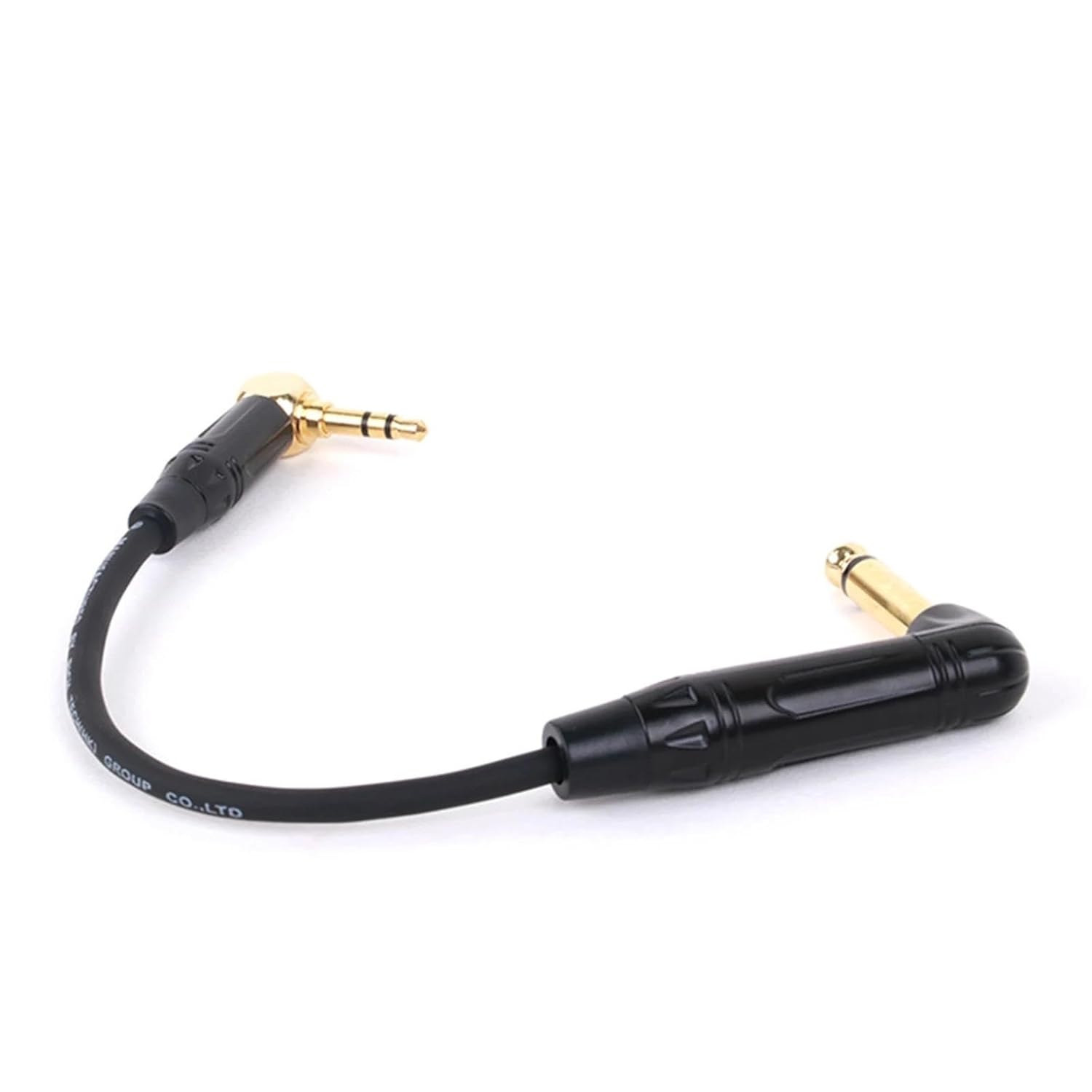 Guitar Audio Cable 1PC Gold Plate Right Angle 6.35 Mono to 3.5 Stereo Unbalanced Speaker Amplifier Cable for Guitar Keyboard‎ Cable(Black,10m)