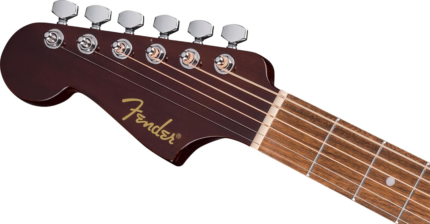 Fender California Standard Redondo Left-Handed Acoustic Guitar - Natural Bundle with Gig Bag, Tuner, Strap, Strings, Picks, and Austin Bazaar Instructional DVD