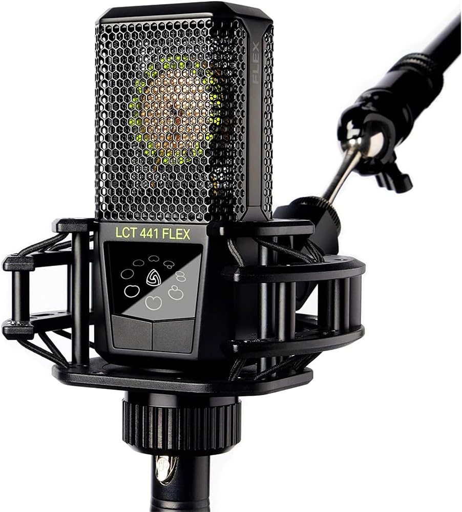 Lewitt LCT 441 Flex Multipattern Studio Condenser Microphone Bundle with Polsen HPC-A30-MK2 Studio Monitor Headphones, Tripod Microphone Stand, & XLR-XLR Cable
