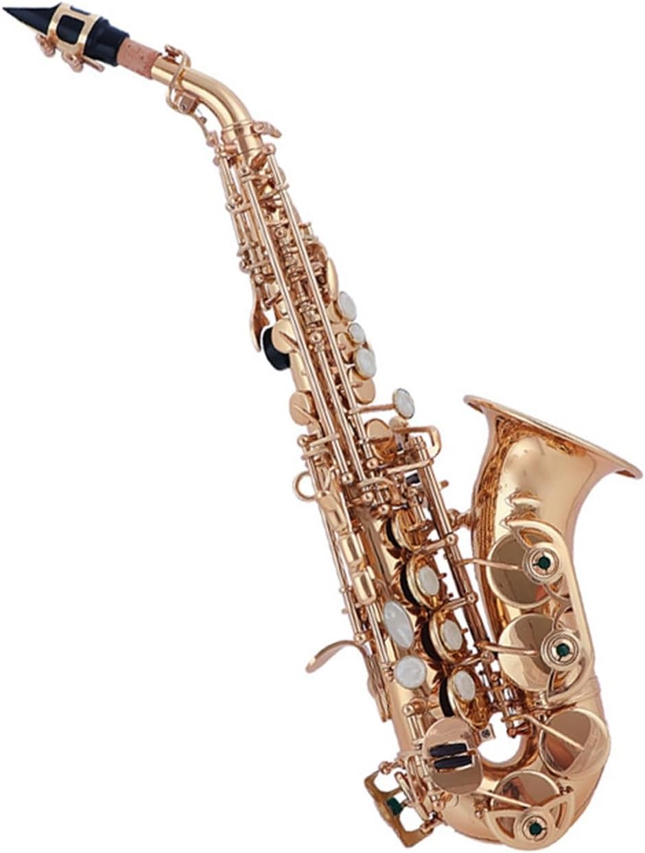 Brass Lacquered Gold High-pitched Bent Wind Instrument B Flat Beginner Student Playing Saxophone