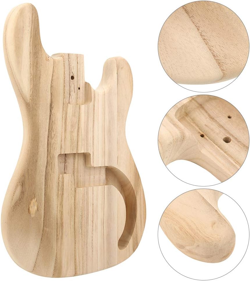 Bass Body, Unfinished Guitar for Style Maple DIY Electric Guitar Parts Accessories Electric Guitar Bodies
