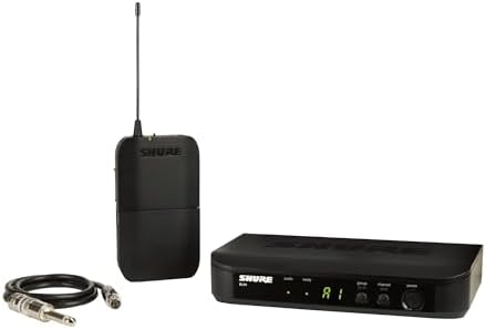 Shure BLX14 UHF Wireless System for Guitar and Bass with 1/4 Jack - 14-Hour Battery Life, 300 ft Range, UHF | Includes 1/4