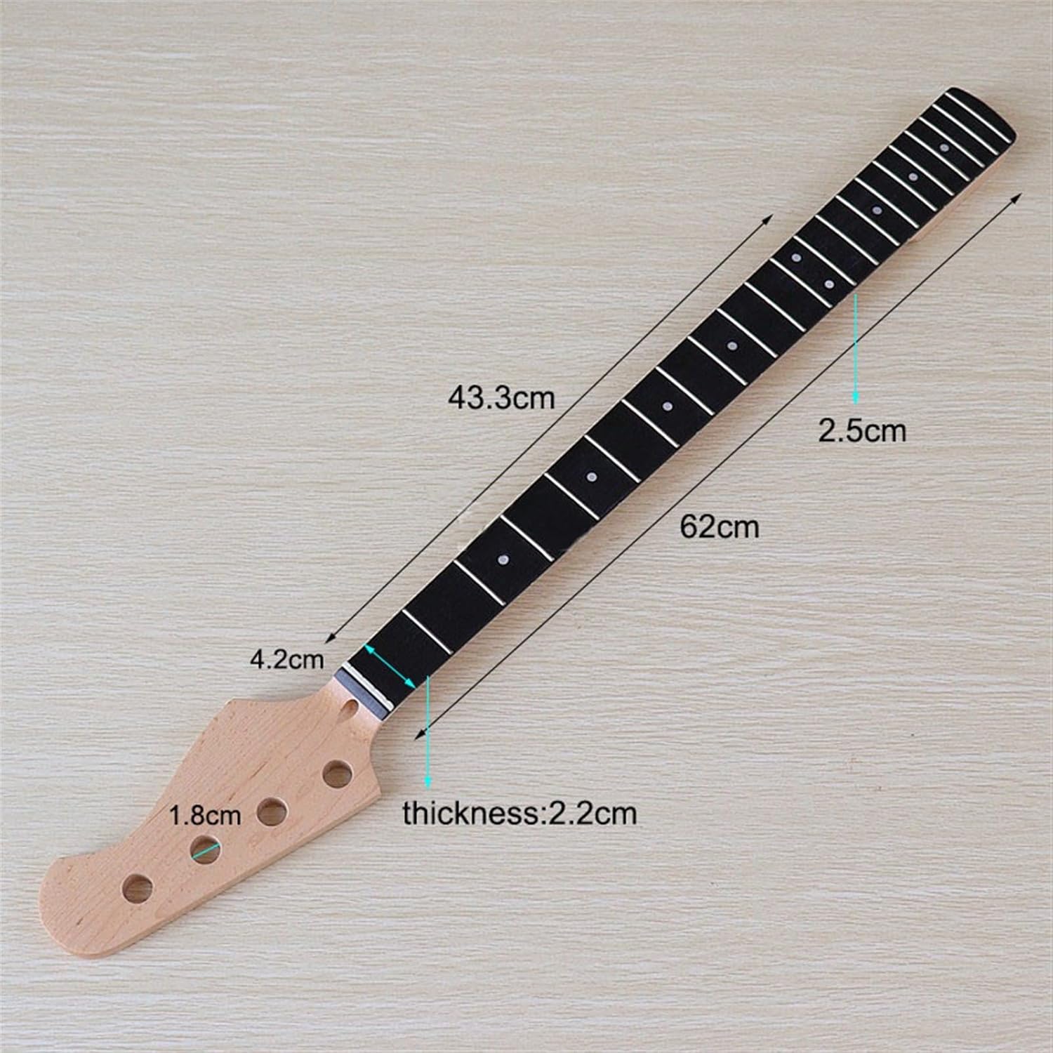 TSTS with All Accessories Maple Neck 21 Frets Electric Bass Guitar Semi-Finished Electric Guitar DIY Set Unfinished Electric Guitar Kit (Color : 01)